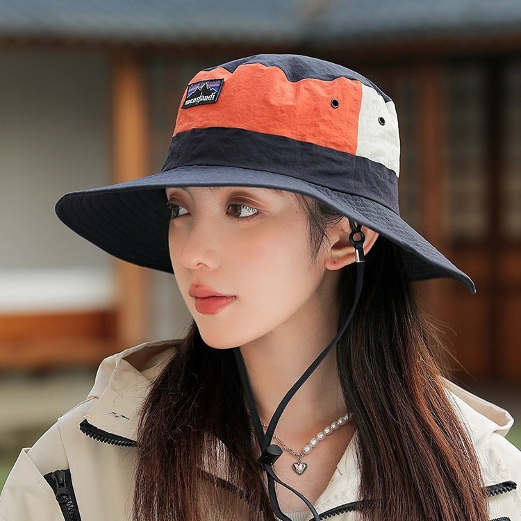 Outdoor American Retro Sun Hat UV Protection Quick-Dry Breathable Bucket Hat - Image 2