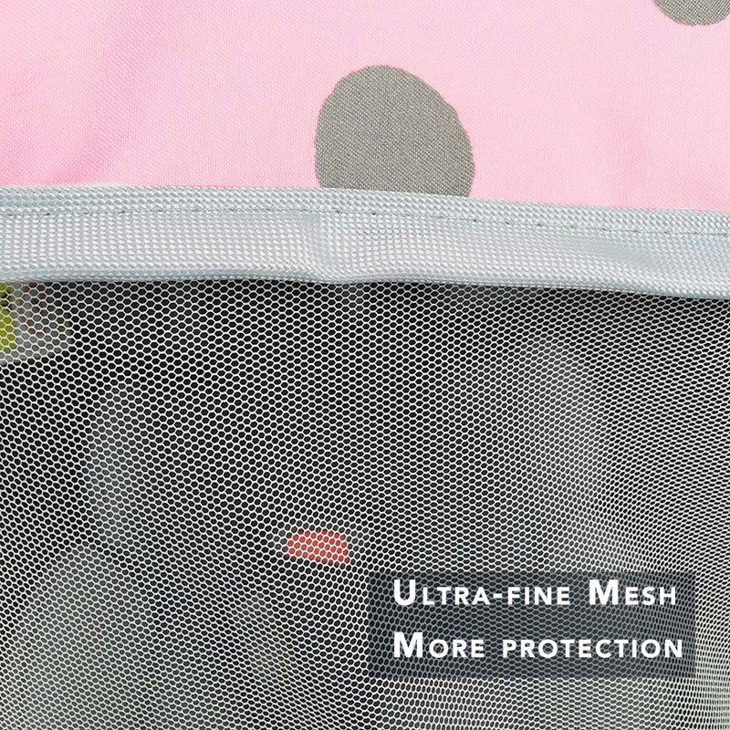 DODO NICI Mosquito Net for Baby Car Seats â€“Car seat net for Newborn Carrier-Breathable mesh net for Infant Car Seats, Carrier, Elastic Edge, Kick Proof, Polka dot, White, Patent Design - Image 2