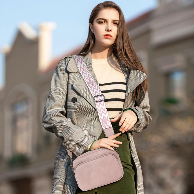 TANTOMI Small Crossbody Bag for Women, Vegan Leather Shoulder Bags for Women, Travel Purse with Adjustable Shoulder Strap - Image 3