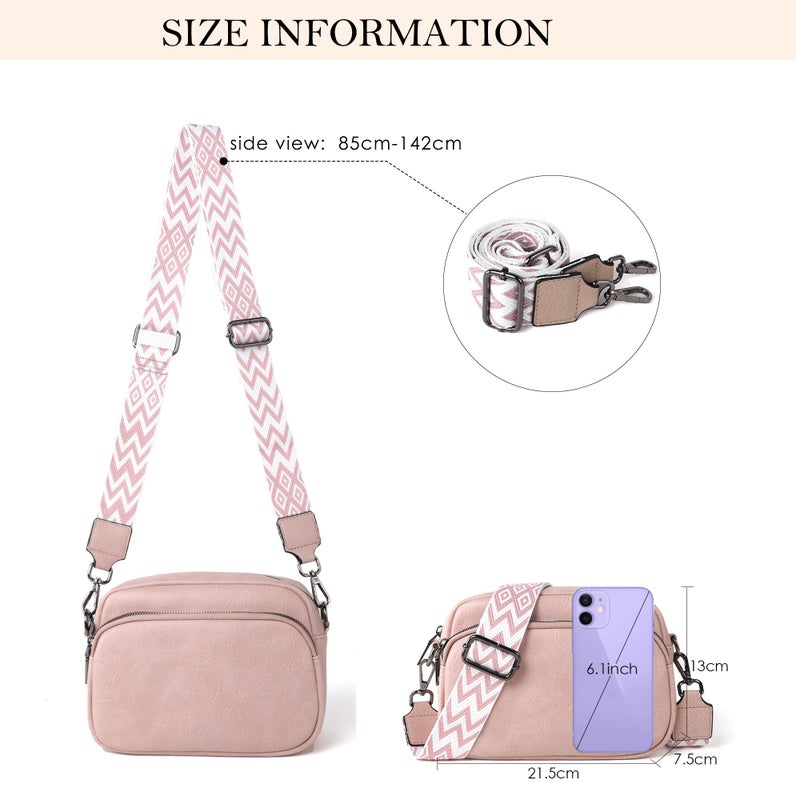 TANTOMI Small Crossbody Bag for Women, Vegan Leather Shoulder Bags for Women, Travel Purse with Adjustable Shoulder Strap - Image 5