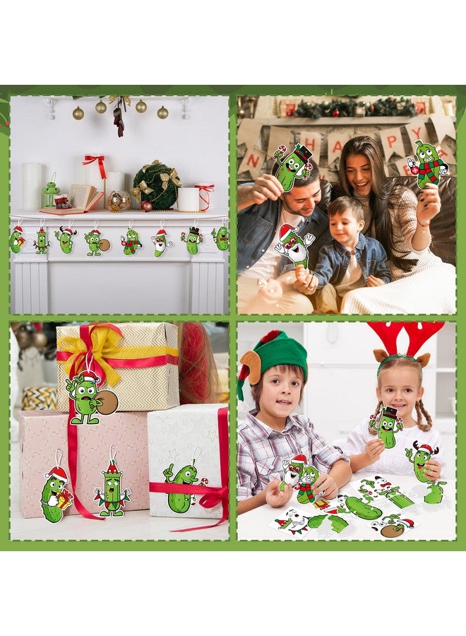 بيومي مجموعة أدوات مخلل الكريسماس - مجموعة أدوات مخلل الكريسماس المكونة من 123 قطعة - زينة معلقة بنفسك - اصنع مجموعة ديكور الخيار الأخضر الخاصة بك - هدايا حفلات أعياد الميلاد - لوازم فنية للأطفال في الفصول الدراسية المنزلية - Image 3