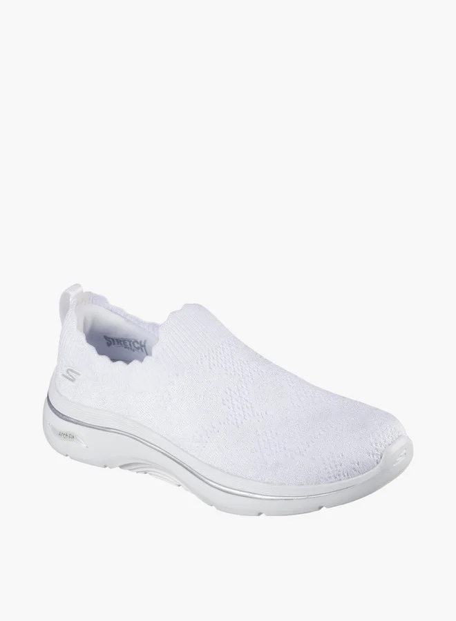 SKECHERS Women's GO WALK ARCH FIT 2.0 Slip-On Sports Shoes - 125329-WHT