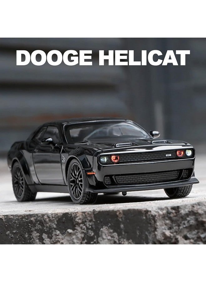 Magicwand® 1:24 Scale Die-Cast Metal Dodge SRT Hellcat Car【Large】 with 4 Openable Doors,Lights & Music & Working Steering【Charcoal Black】【Pack of 1】 - Image 3