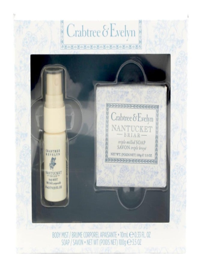 Crabtree & Evelyn Nantucket Briar .33 oz BODY MIST & 3.5 oz BAR SOAP Set - Image 1