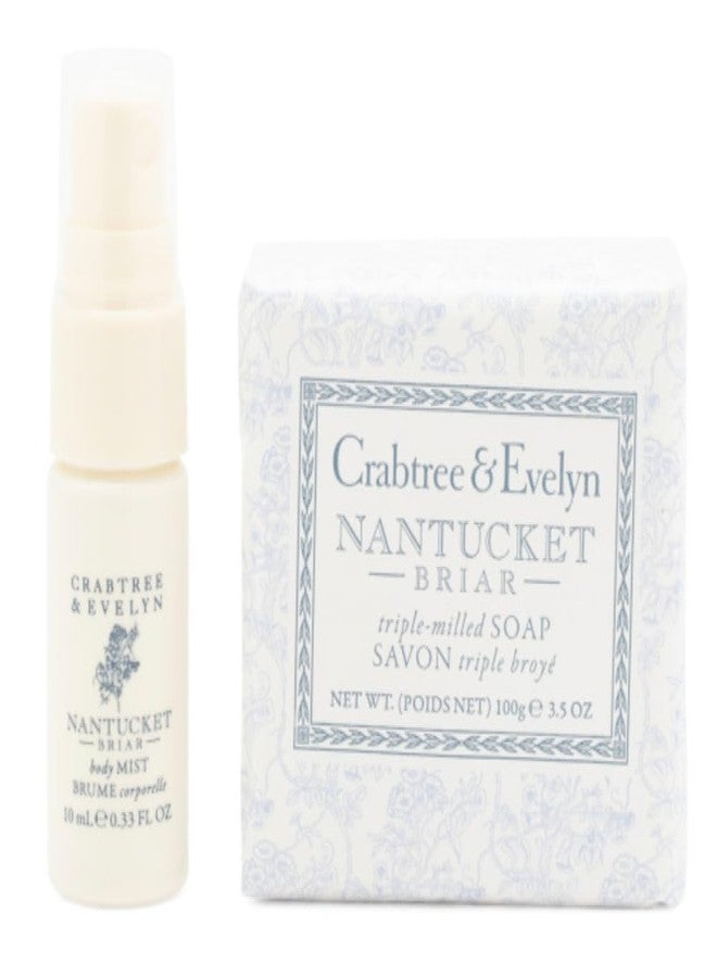 Crabtree & Evelyn Nantucket Briar .33 oz BODY MIST & 3.5 oz BAR SOAP Set - Image 2