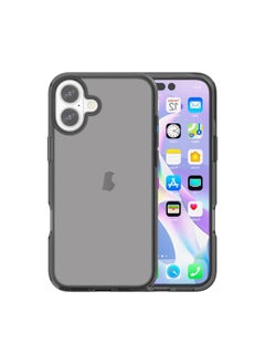 For iPhone 16 Shockproof Terminator Transparent Phone Case(Grey)