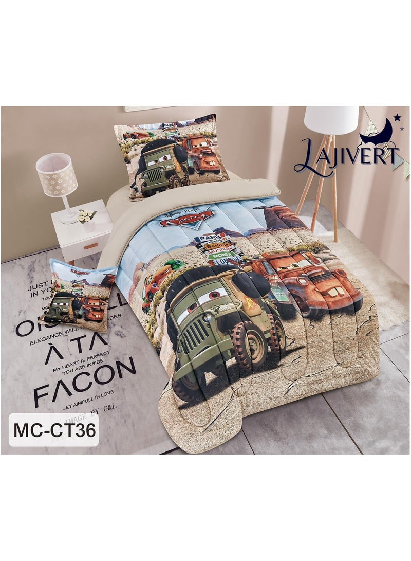 LAJIVERT Comforter set for children's summer bed, heavy filling, excellent soft texture, 4 pieces 