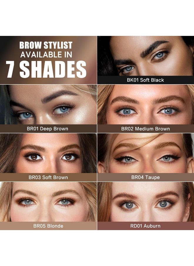 FOCALLURE - FOCALLURE Eyebrow Pencil,Dual-Sided Brow Brush,Long Lasting & Smudge Proof Definer Eye Brow Pen Makeup,Retractable,Ultra Fine Tip,Fills in Sparse Areas and Gaps,Deep Brown - Image 1