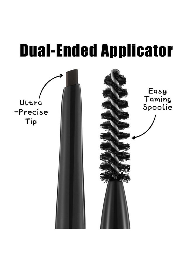 FOCALLURE - FOCALLURE Eyebrow Pencil,Dual-Sided Brow Brush,Long Lasting & Smudge Proof Definer Eye Brow Pen Makeup,Retractable,Ultra Fine Tip,Fills in Sparse Areas and Gaps,Deep Brown - Image 1