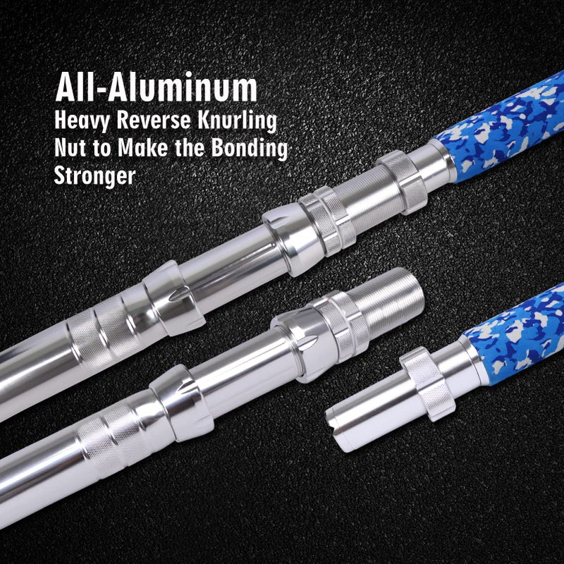 Fiblink Fishing Trolling Rod Saltwater Offshore Heavy Roller Rod Big Game Conventional Boat Camo Fishing Pole (Bent Butt, 6'6" 80-120lbs) - Image 5