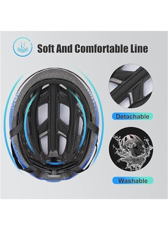 TRASSLE Bike Helmet for Adult Men and Women,Rear LED Light,Detachable Magnetic Goggles, Lightweight with Adjustable Side and Chin Straps - Image 5