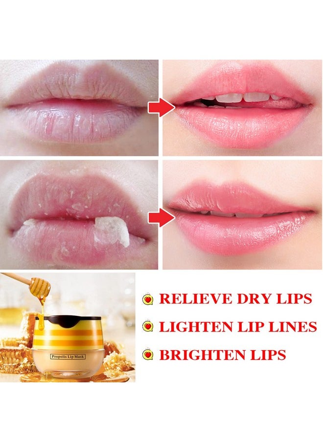 WYBLZPXZ - 1Pcs Bee Balm Lip Balm Honey Pothoney Sleeping Lip Mask Bee Balm With Applicatornatural Moisturizing & Prevention Dry And Cracked Lip Scrubs Exfoliator - Image 1