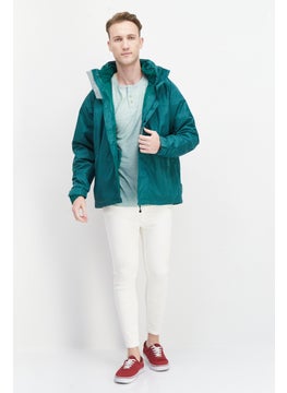 Trespass Men Plain Windbreaker Jacket, Green  - Image 3