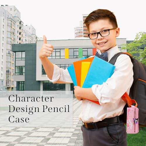RarePicks Cute Cartoon Pencil Pouch for Girls | Large Capacity Stationery Case | Kawaii Pouch Organizer | Durable School Kids Students Gift | Return Gifts | Art Supply Pencil Case (Baby Pink) | - Image 5