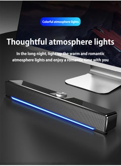 SADA LED TV Sound Bar AUX Wired Wireless Bluetooth Speaker Home Theater System Surround SoundBar for TV PC Computer Speakers  - Image 4