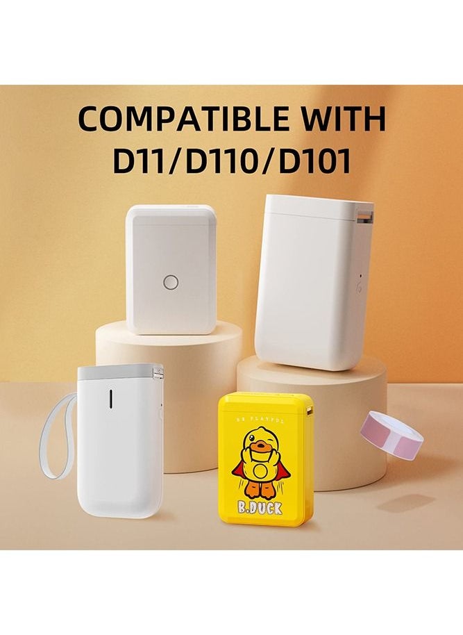 NIIMBOT - D11/D110/D101 Label Maker Tape Waterproof Thermal Label Paper with Speech Bubble Pattern Label Printer Paper for Barcode Printing 14*40mm 5 Colors Dark Color - Image 1