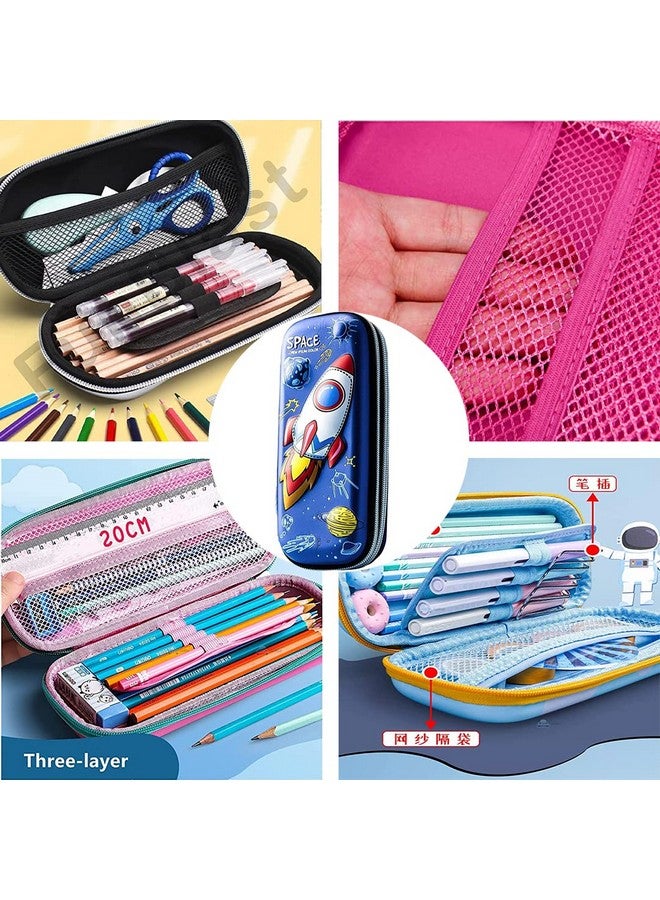 فنبلاست حافظة أقلام FunBlast Space للأطفال، هدايا إرجاع بطابع الفضاء للأطفال، حقيبة أقلام للأطفال، صندوق أقلام للأطفال، حافظة أقلام للأولاد، هدايا إرجاع للأطفال - لون عشوائي - قماش، متعدد الألوان - Image 4