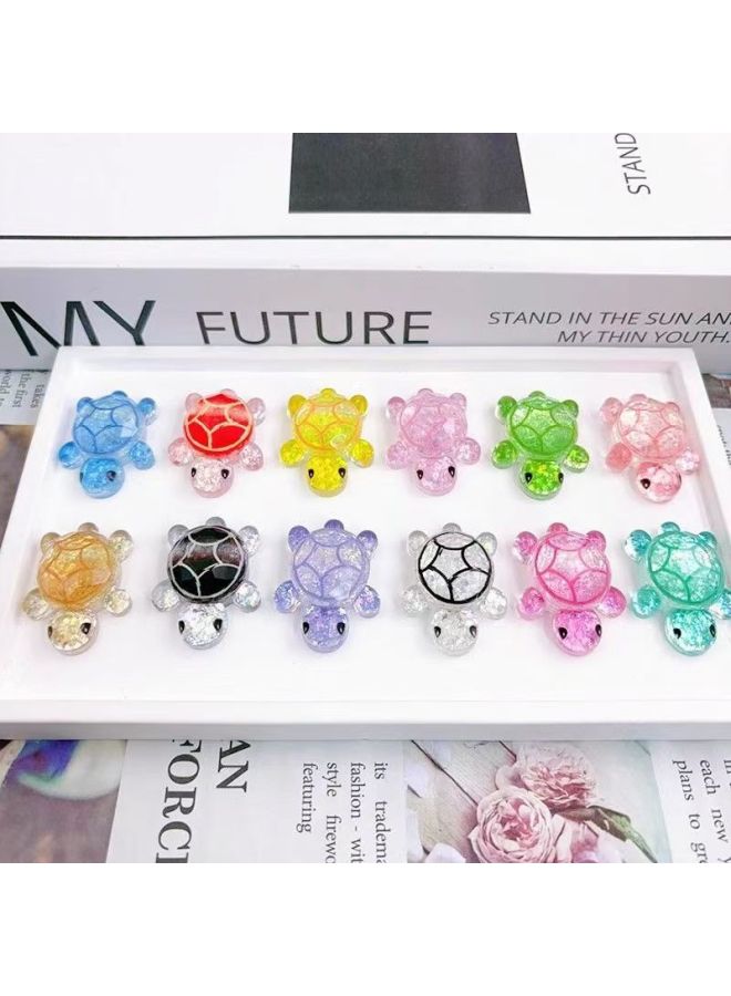 Resin Mini Flash Sanrio Tortoise Pair Touch Kindergarten Children's Gift Prizes Children's Toys-Colour:2.6 Luminous Turtle Pattern Turtle  - Image 3