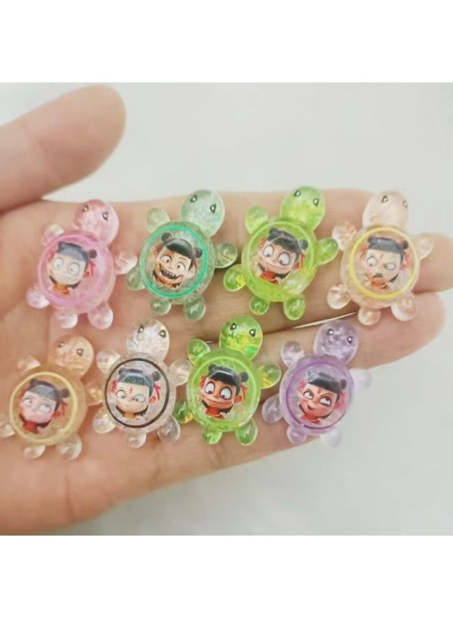 Resin Mini Flash Sanrio Tortoise Pair Touch Kindergarten Children's Gift Prizes Children's Toys-Colour:2.6 Luminous Turtle Pattern Turtle  - Image 2