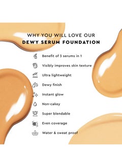 KIRO Daily Dewy Serum Liquid Foundation Almond Beige 30Ml Medium All Dry Normal Oily Sensitive  - Image 4
