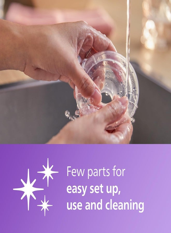 Avent مضخة ثدي يدوية من فيليبس أفنت، ضخ سهل بتقنية الحركة الطبيعية، وسادة سيليكون، زجاجة طبيعية سعة 4 أونصات، قرص إغلاق، حلقة لولبية، شفافة، نموذج SCF430/03 - Image 4