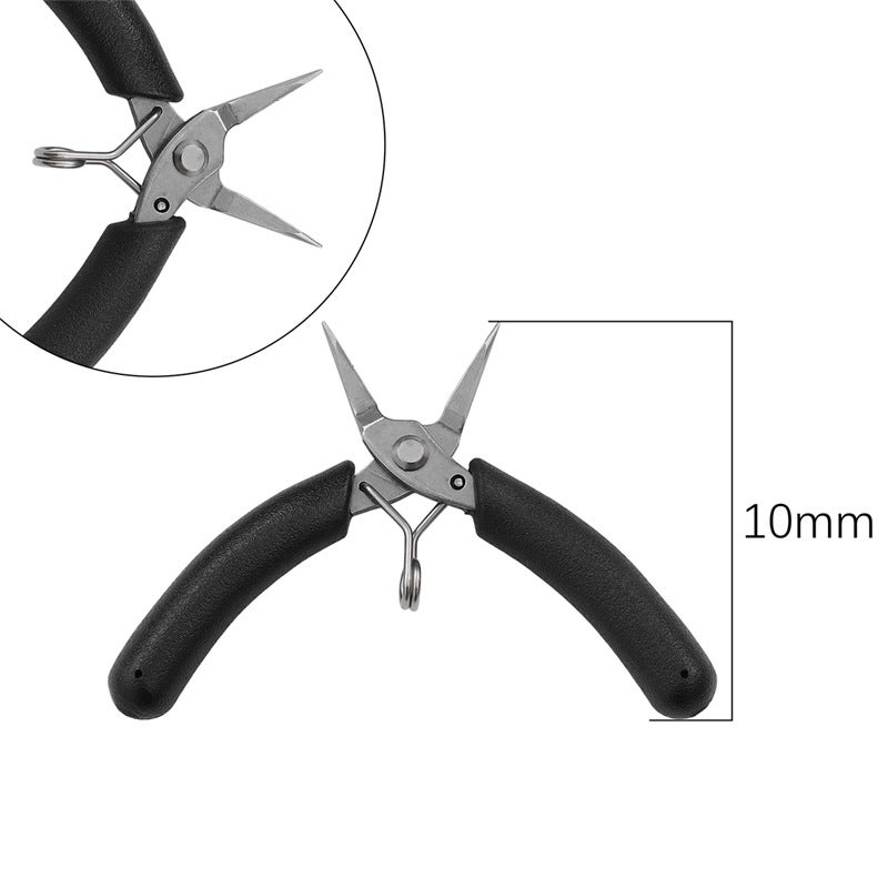 Handmade DIY Tool Pliers Multifunctional Punching Pliers Jewelry Toothless Pointed Nose Pliers Oblique Wire Cutting Pliers Hardware Tools #36 501E needle nose pliers 1 card/bag 