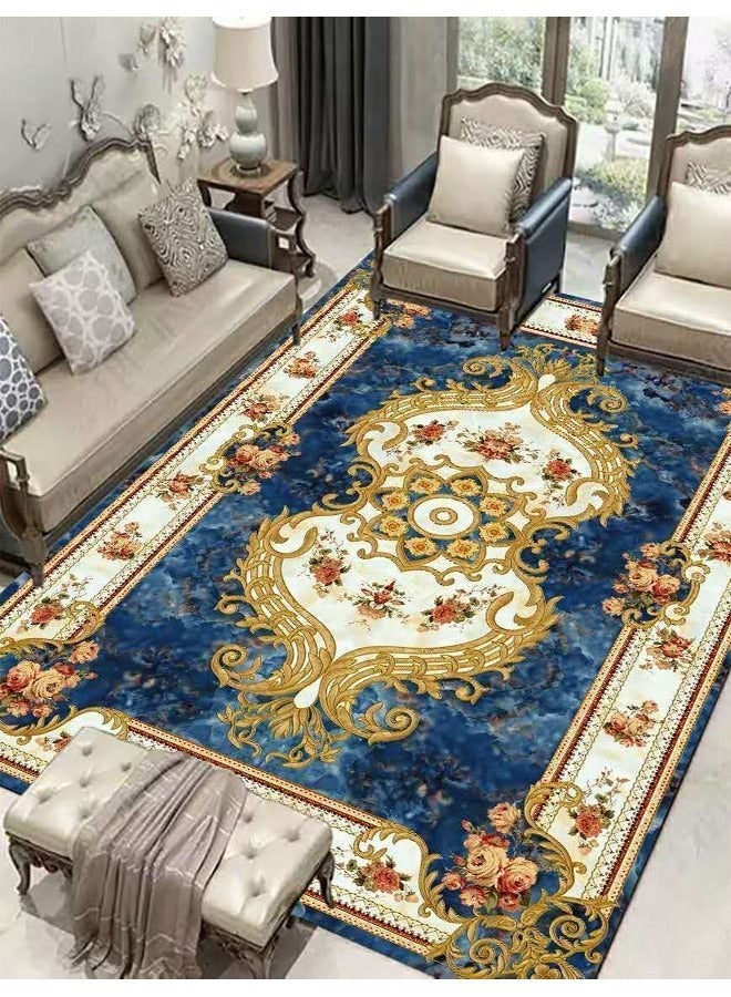 Raffine 1-Piece Interior Decoration Luxurious Rectangular New Style Floral Design Fluffy Washable Sticky Printed Floor Carpet Home Décor Mat Rug 230x160 cm - Image 2