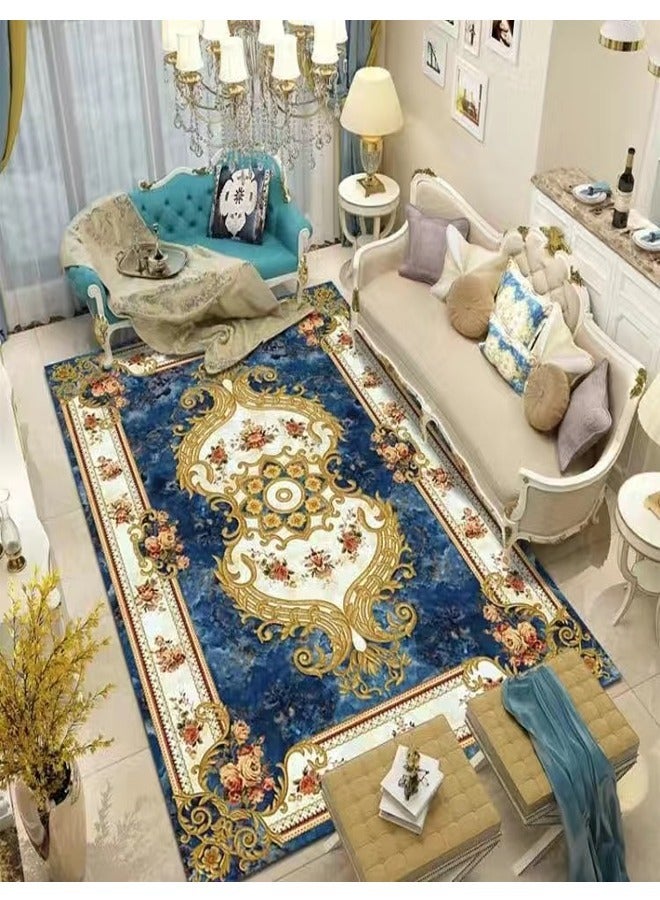 Raffine 1-Piece Interior Decoration Luxurious Rectangular New Style Floral Design Fluffy Washable Sticky Printed Floor Carpet Home Décor Mat Rug 230x160 cm - Image 4