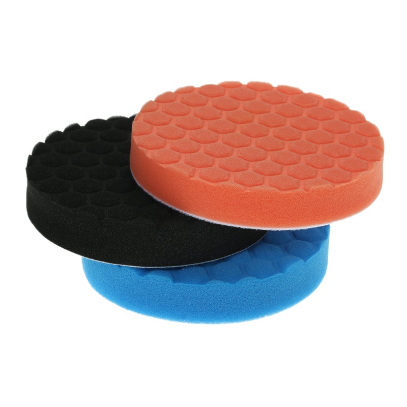 3PCS Brand New 3" 80mm/5" 125mm/6" 150mm/7" 180mm Car Polishing Sponge Pads Waxing Buffing Pad Foam Kit Set for Car Polisher Buffer Waxer Sander Polishing Waxing Sealing Glaze - Image 5