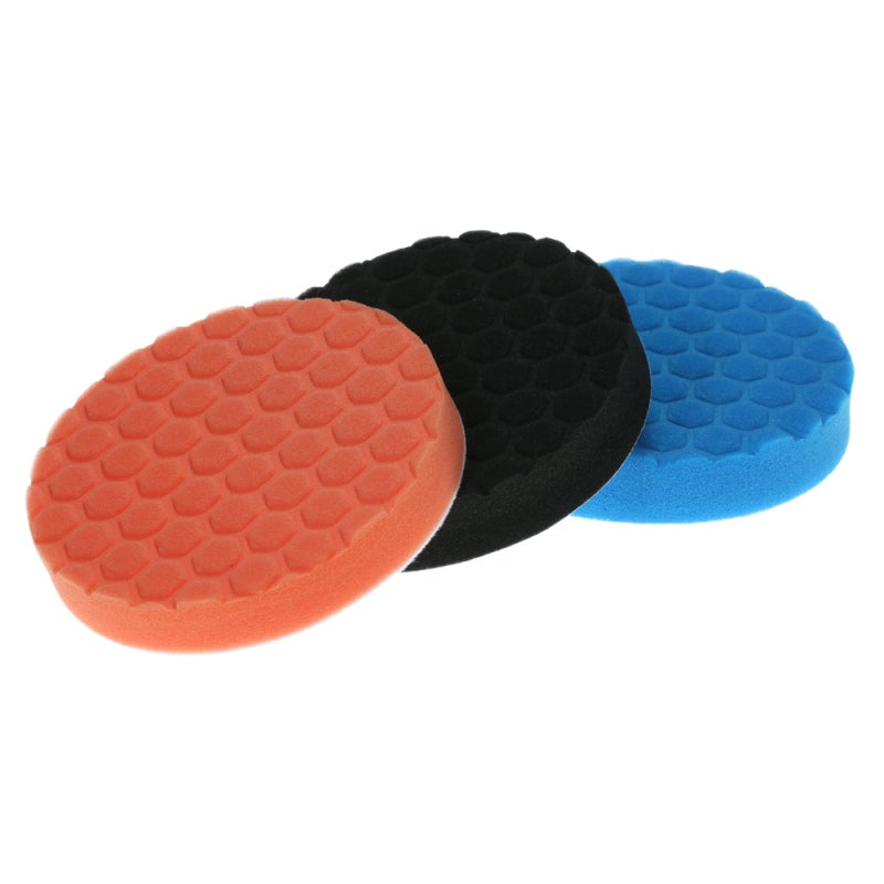 3PCS Brand New 3" 80mm/5" 125mm/6" 150mm/7" 180mm Car Polishing Sponge Pads Waxing Buffing Pad Foam Kit Set for Car Polisher Buffer Waxer Sander Polishing Waxing Sealing Glaze - Image 1
