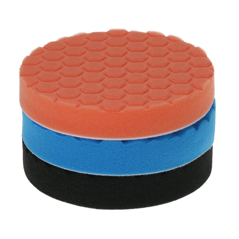 3PCS Brand New 3" 80mm/5" 125mm/6" 150mm/7" 180mm Car Polishing Sponge Pads Waxing Buffing Pad Foam Kit Set for Car Polisher Buffer Waxer Sander Polishing Waxing Sealing Glaze - Image 2