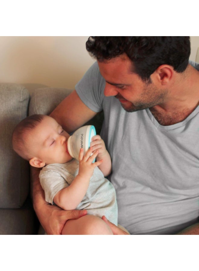 NANOBEBE Breastmilk Baby Bottle 3 Pack, Teal 5oz 150ml - Image 5