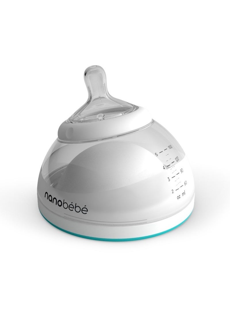 NANOBEBE Breastmilk Baby Bottle 3 Pack, Teal 5oz 150ml - Image 3