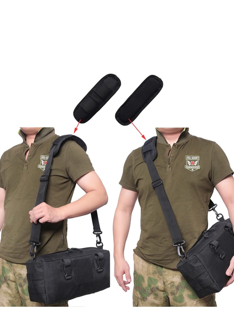 SYOSI 2-Pack Removable Shoulder Strap Pads, Decompression Breathable Portable Backpack Active Replacement Straps Shoulder Pads, Curved for Guitar Pads, Strap Pads, Shoulder Pain Relief - Image 2
