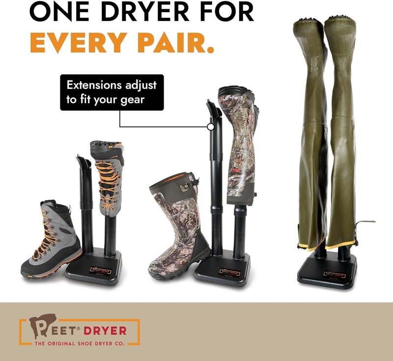 PEET , Wader, Electric Shoe Dryer with 2 Sets of 12" Extensions, Effective Drying for Waders, Tall Boots & Outdoor Gear, Made in USA - Image 3