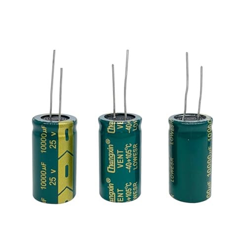 Cermant 10pcs 25V 10000UF Capacitor 18X35mm(0.7x1.38in) High Frequency Aluminum Electrolytic Capacitors for TV, LCD Monitor, Game(25V 10000UF) - Image 5