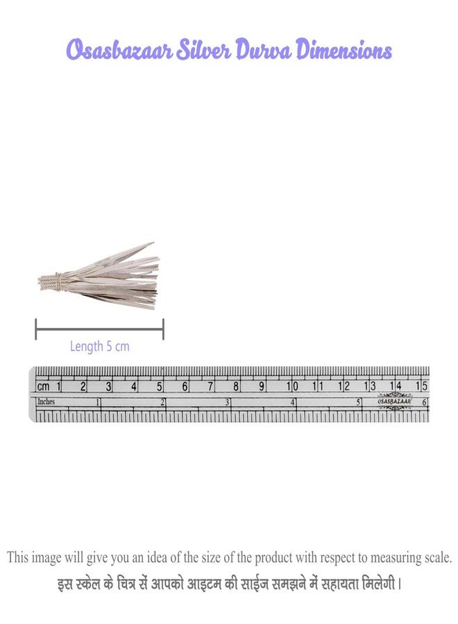 Osasbazaar Pure Silver Durva, Chaandi ki Doob, Silver Doob, Silver Grass, Silver Holy Grass, Silver Puja Durva, Silver Puja Doob, Chaandi ki Doorva for Puja - 97%-99% BIS Hallmarked - Image 4
