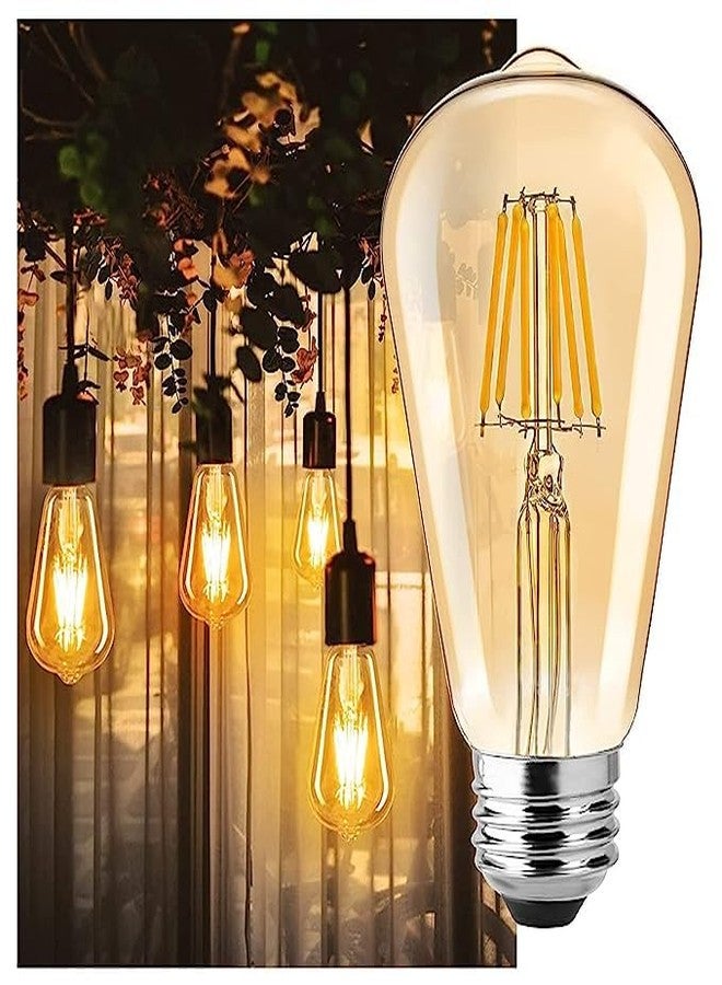 ADWAIT مصابيح ADWAIT المتوهجة ذات الفتيل الزجاجي العتيق، بقاعدة E27، بإضاءة صفراء، مناسبة لتزيين المنزل، غرفة المعيشة، القاعة، الشرفة، إضاءة المطاعم والحانات (1) - Image 2