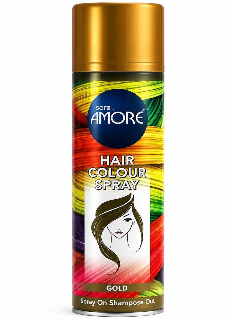 sora AMORE Gold Hair Colour Spray 150ml - Image 1