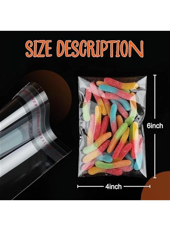 200Pcs Cookie Bags, Self Sealing Cellophane Bags 4x6 Inches, Resealable Treat Bags for Cookies, and Party Favors Bag. - Image 2