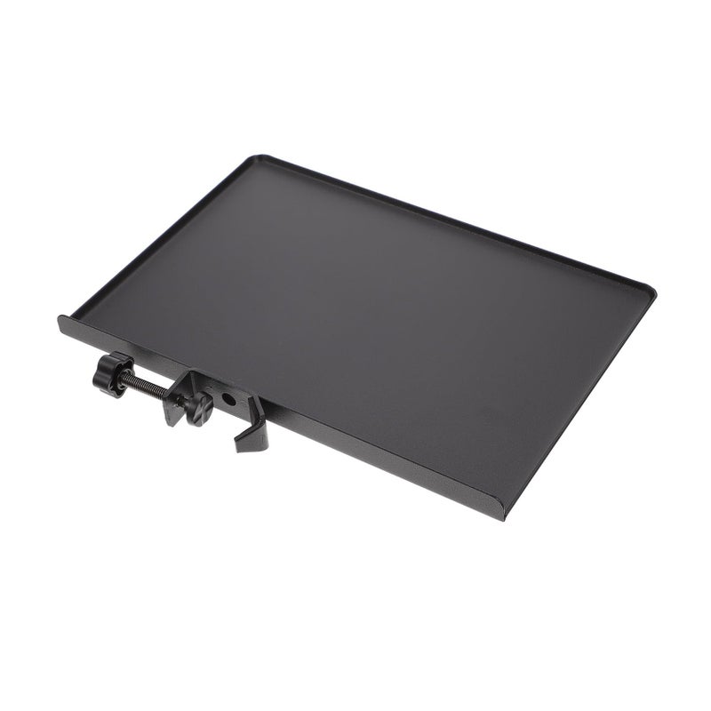 Metal Microphone Clamp Holder With Tray Stand For Studio Home Office Sound Card Black - Image 2