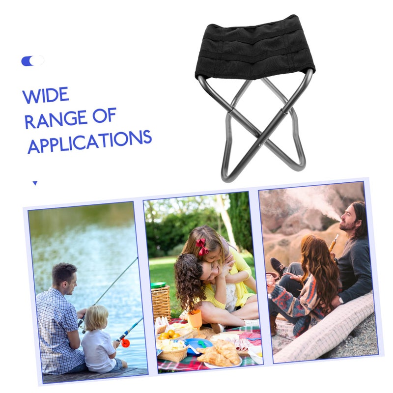 Folding Camping Stool Portable Chair Bench Outdoor Accessory Blue - Image 5