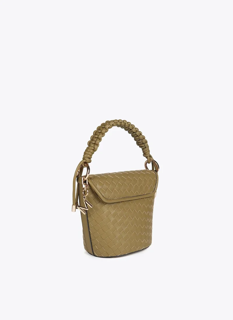 Lola Casademunt Woven Effect Faux Leather Crossbody Bag
