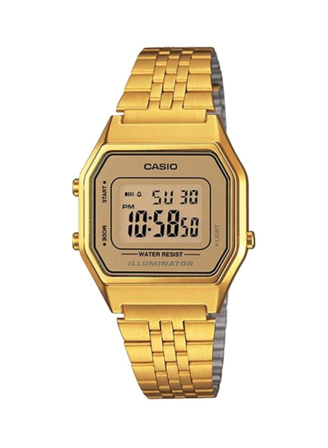 CASIO Women Youth Vintage Water Resistant Digital Watch LA-680WG-9DF - 29 mm - Gold - Image 1