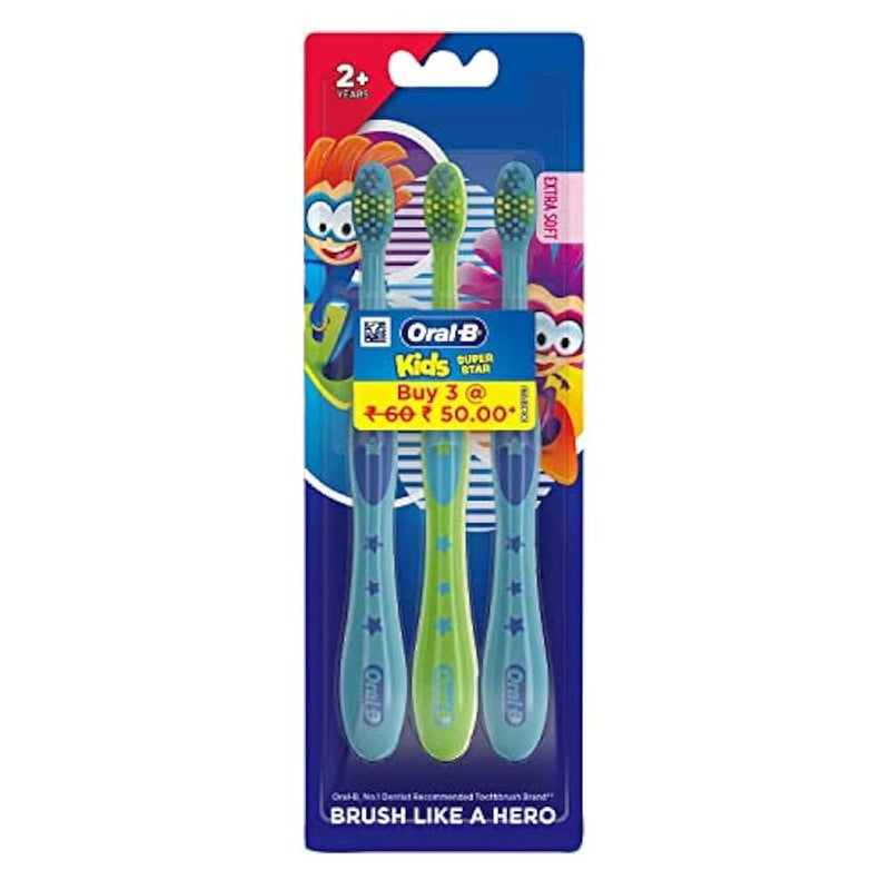 Oral-B Kids Toothbrush, Extra Soft (Pack of 3) - Image 1
