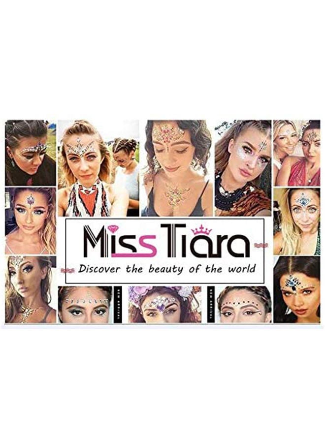 NIBEMINENT Glitter Rhinestone Facial Temporary Tattoo - Image 2
