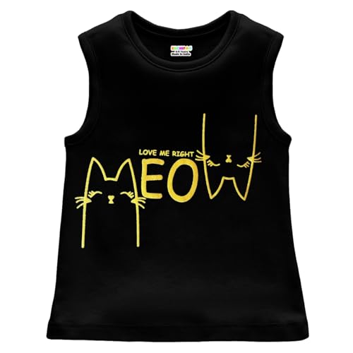 Kuchipoo Girls Regular Fit Sleeveless Cotton T-Shirts (KUC-TSHRT-422, 5-6 Years, Multi-Colored) - Image 3