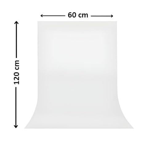 SMILEDRIVE® Photography Background Sheets - Backdrop Sheets 60 x 120 cm Waterproof Wrinklefree PVC Material (Grey and White) - Image 3