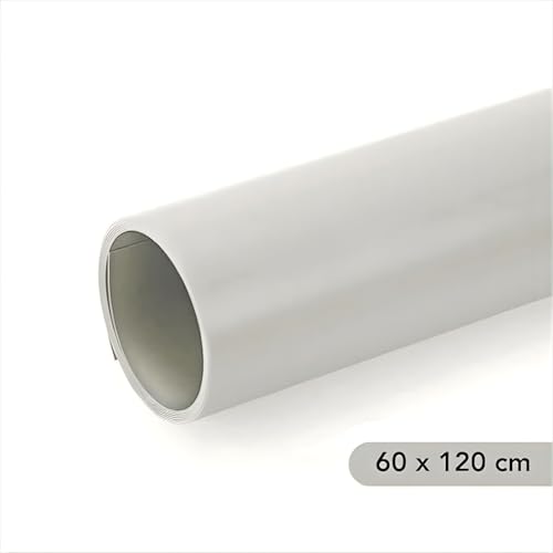 SMILEDRIVE® Photography Background Sheets - Backdrop Sheets 60 x 120 cm Waterproof Wrinklefree PVC Material (Grey and White) - Image 2