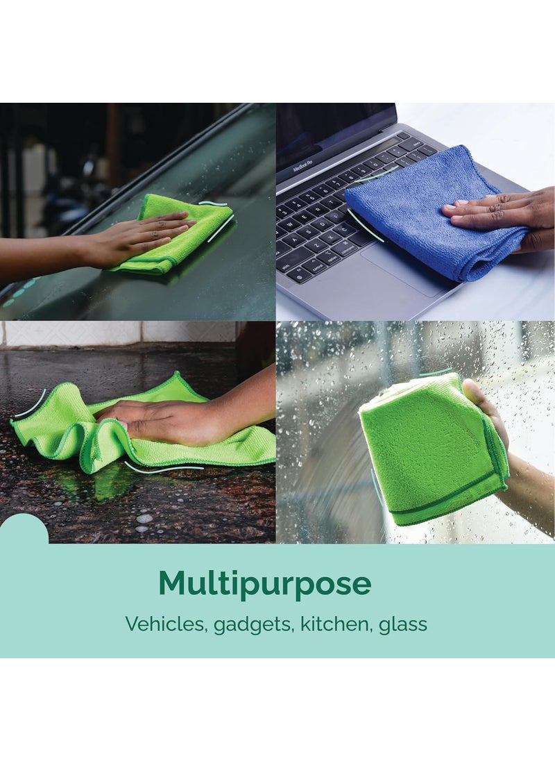 SWISH Swish Microfiber Cloth for Cleaning Pack of 3 30 30cm Each EcoFriendly Reusable Multipurpose Micro Fiber Cloth for Car Cleaning Accessories Kitchen Cloth for Cleaning Dusting Polishing  - Image 2